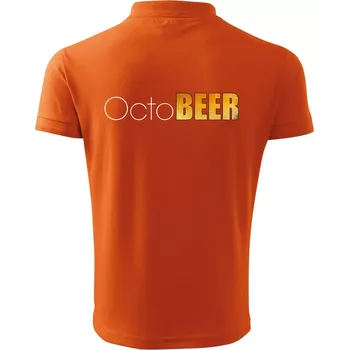 Pánská košile Pivní měsíce - octoBEER - Polokošile pánská Pique Polo 203 - XL ( Oranžová )
