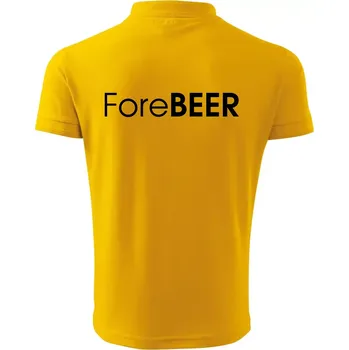 Pánská košile Pivní nápisy ForeBEER - Polokošile pánská Pique Polo 203 - L ( Žlutá )