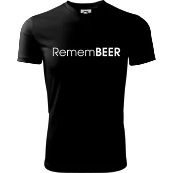 Pivní nápisy RememBEER - Dětské triko sportovní (dresovina) - 158 cm/12 let ( Černá )