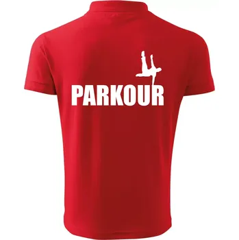 Pánská košile Parkour - na jedné ruce - Polokošile pánská Pique Polo 203 - S ( Červená )