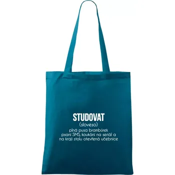Studovat - Taška bavlněná - 42 x 38 cm ( Petrolejová )