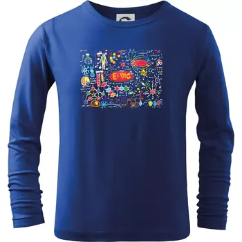 Chlapecké tričko E=mc2 - Triko dětské Long Sleeve - 122 cm/6 let ( Královská modrá )