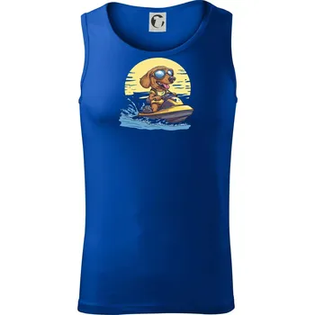 Jezevčík na vodním skútru - Tílko pánské Core - 2XL ( Královská modrá )