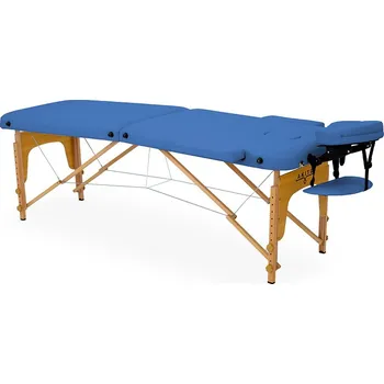 Masáž Skládací dřevěný dvoudílný masážní stůl Teja Akito modrý