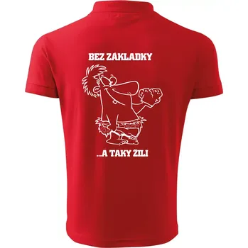 Pánská košile Školní triko - Bez základky - Polokošile pánská Pique Polo 203 - 5XL ( Červená )