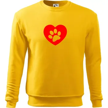 Pánská mikina Tlapka v srdci - Mikina Essential pánská - M ( Žlutá )
