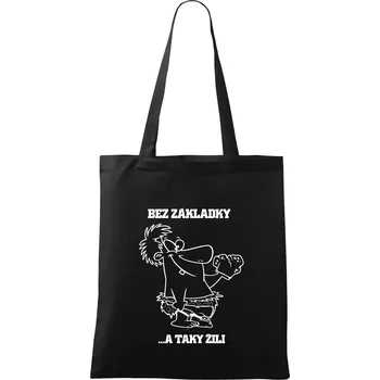 Nákupní taška Školní triko - Bez základky - Taška bavlněná - 42 x 38 cm ( Černá )