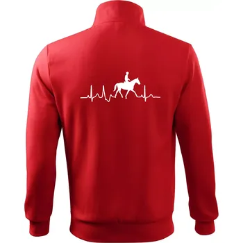 Pánská mikina EKG kůň přeskok - Mikina bez kapuce Adventure - L ( Červená )