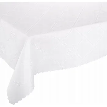 ubrus Ubrus odolný proti skvrnám 140x180 cm, Polský výrobek, bílá barva, vzor W20