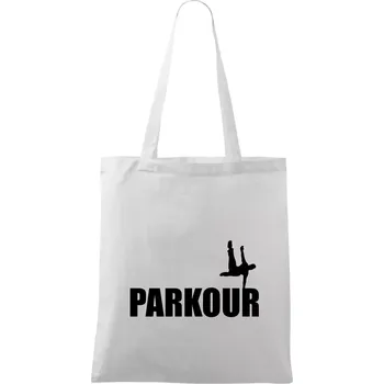 Parkour - na jedné ruce - Taška bavlněná - 42 x 38 cm ( Bílá )