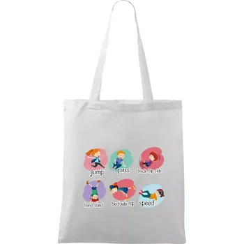 Nákupní taška Parkour moves - Taška bavlněná - 42 x 38 cm ( Bílá )