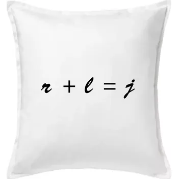 Polštář Hra matematiky - Polštář 50x50 - 50x50 - Včetně výplně ( Bílá )