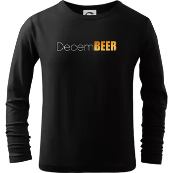 Chlapecké tričko Pivní měsíce - decemBEER - Triko dětské Long Sleeve - 122 cm/6 let ( Černá )