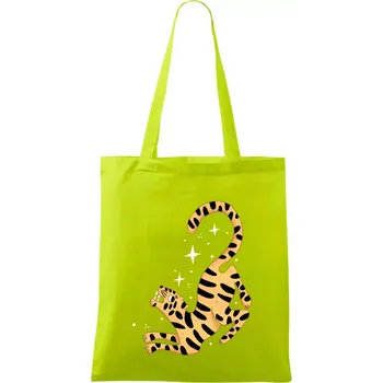 Tygr s hvězdami (studio-arte.cz) - Taška bavlněná - 42 x 38 cm ( Limetková )