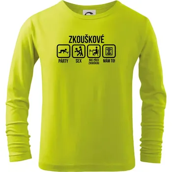 Dětská móda Zkouškové - Triko dětské Long Sleeve - 122 cm/6 let ( Limetková )
