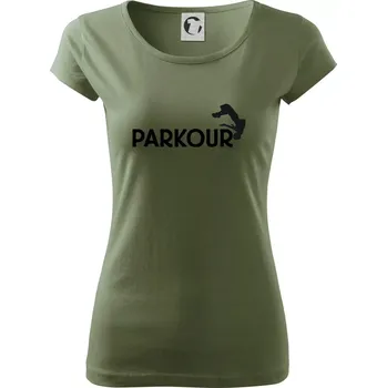 Dámské tričko Parkour - salto - Dámské triko Pure - M ( Khaki )