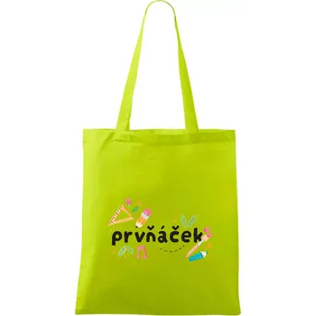 Prvňáček - tiskací - Taška bavlněná - 42 x 38 cm ( Limetková )