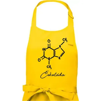 Kuchyňská zástěra Čokoláda chemie - Dámská zástěra na vaření - Univerzální velikost ( Žlutá )