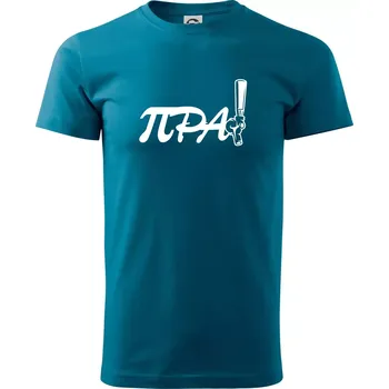 Pánská móda Pípa matematika - Klasické pánské triko vyšší gramáže - S ( Petrolejová )