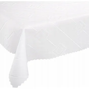 Prostěradlo Obrus odolný proti skvrnám 120x180 cm, Polský výrobek, bílá barva, vzor W4