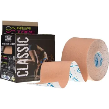 Tejpovací páska Rea Tape Classic - Tejpovací náplasti pro kineziologické tejpování (5 cm x 5 m) béžová