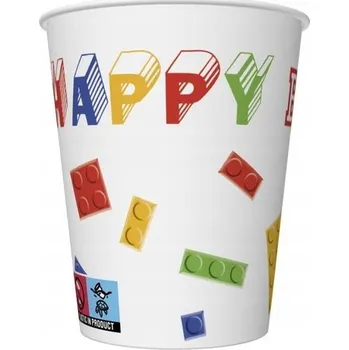 Jednorázové nádobí Papírové Kelímky Pol-Mak Happy Birthday 250 ml 8 ks