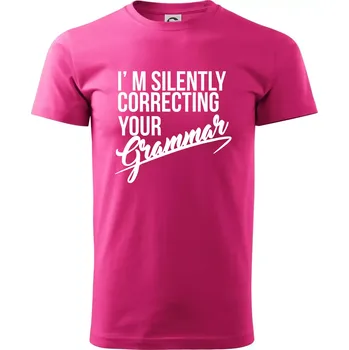 Pánské tričko Correcting grammar - Klasické pánské triko vyšší gramáže - XS ( Purpurová )