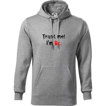 Pánská mikina Trust me I´m Bc. / Věř mi jsem Bc. - Mikina pánská Cape s kapucí - 2XL ( Tmavě šedý melír )