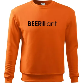 Pánská mikina Pivní nápisy BEERrilliant - Mikina Essential pánská - 3XL ( Oranžová )