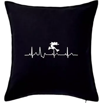 Polštář EKG inline přeskok - Polštář 50x50 - 50x50 - Pouze potah ( Černá )