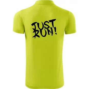 Pánská košile Just run - Polokošile Victory sportovní (dresovina) - S ( Limetková )