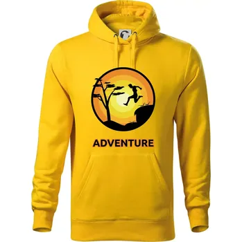 Pánská mikina Parkour adventure - Mikina pánská Cape s kapucí - M ( Žlutá )