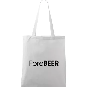 Pivní nápisy ForeBEER - Taška bavlněná - 42 x 38 cm ( Bílá )