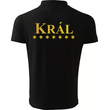 Pánská košile Král a jeho Královna - Polokošile pánská Pique Polo 203 - 4XL ( Černá )