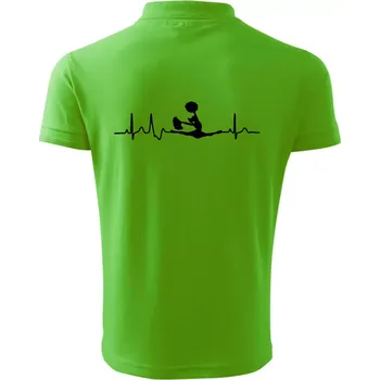Pánská košile EKG roztleskávačka roznožka - Polokošile pánská Pique Polo 203 - 4XL ( Apple Green )