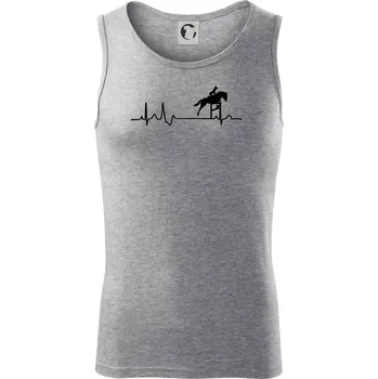 EKG kůň přeskok - Tílko pánské Core - 2XL ( Tmavě šedý melír )