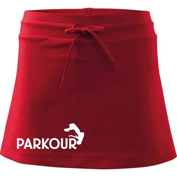 Dámská sukně Parkour - salto - Sportovní sukně - two in one - XL ( Červená )