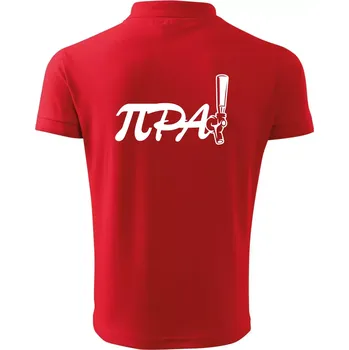 Pánská košile Pípa matematika - Polokošile pánská Pique Polo 203 - 2XL ( Červená )