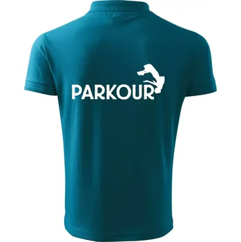 Pánská košile Parkour - salto - Polokošile pánská Pique Polo 203 - 4XL ( Tmavý tyrkys )