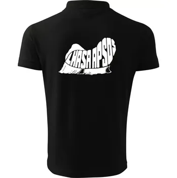 Pánská košile Lhasa Apso nápis v těle - Polokošile pánská Pique Polo 203 - 2XL ( Černá )