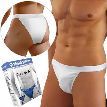 Pánské spodní prádlo SLIPY PÁNSKÉ slipy kalhotky s ozdobnou gumou Puma Tanga Sesto Senso *S