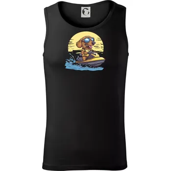 Pánské termoprádlo Jezevčík na vodním skútru - Tílko pánské Core - L ( Černá )