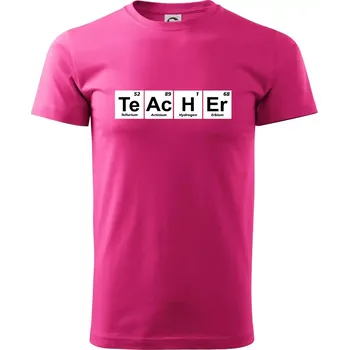 Pánská móda Periodická tabulka - Teacher - Klasické pánské triko vyšší gramáže - XL ( Purpurová )