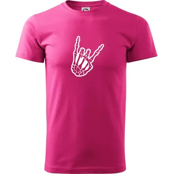 Pánská móda Rock ruka - Klasické pánské triko vyšší gramáže - L ( Purpurová )