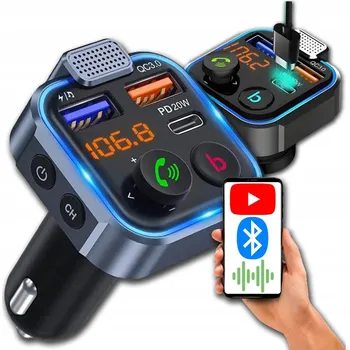 Příslušenství pro autorádio FM Transmiter do auta RydelGSM Transmiter Bluetooth FM z ładowarką