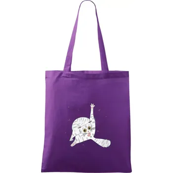 Kočka čistotná (studio-arte.cz) - Taška bavlněná - 42 x 38 cm ( Fialová )