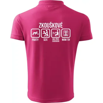 Pánská košile Zkouškové - Polokošile pánská Pique Polo 203 - XL ( Purpurová )