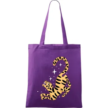 Tygr s hvězdami (studio-arte.cz) - Taška bavlněná - 42 x 38 cm ( Fialová )