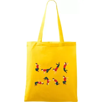 Parkour abeceda - Taška bavlněná - 42 x 38 cm ( Žlutá )