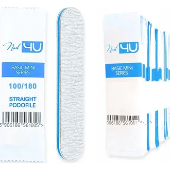 Nail4u Pilník na nehty Podofile BASIC MINI rovný 100/180